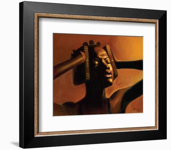 Hear No Evil (Female)-Sterling Brown-Framed Art Print