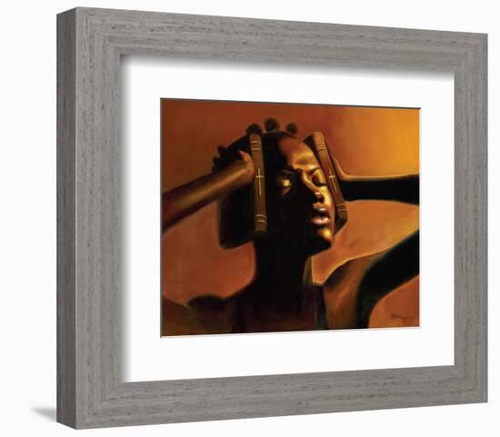 Hear No Evil (Female)-Sterling Brown-Framed Art Print