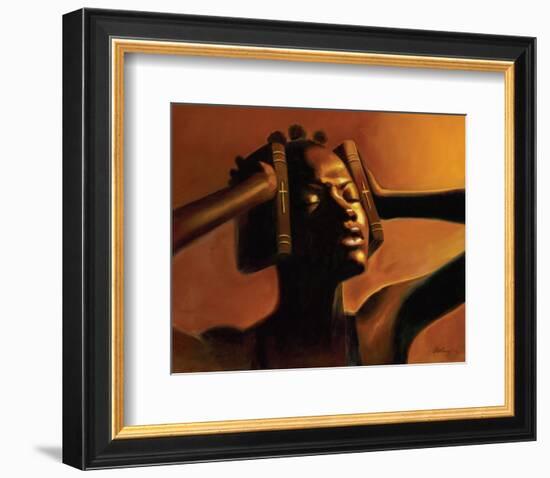 Hear No Evil (Female)-Sterling Brown-Framed Art Print