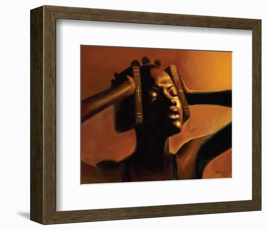 Hear No Evil (Female)-Sterling Brown-Framed Art Print