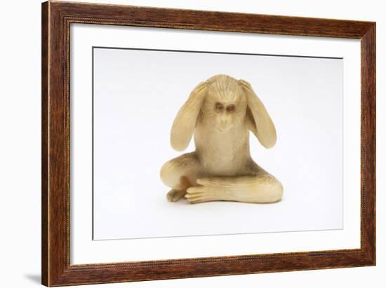 Hear No Evil, One of the Three Wise Monkeys-Japanese School-Framed Giclee Print