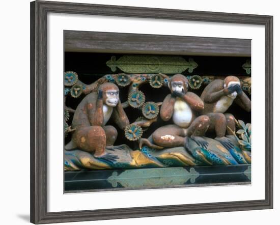 Hear No Evil, Speak No Evil, See No Evil, Toshogu Shrine, Tochigi, Nikko, Japan-Rob Tilley-Framed Photographic Print