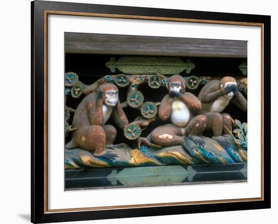 Hear No Evil, Speak No Evil, See No Evil, Toshogu Shrine, Tochigi, Nikko, Japan-Rob Tilley-Framed Photographic Print