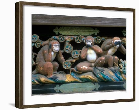 Hear No Evil, Speak No Evil, See No Evil, Toshogu Shrine, Tochigi, Nikko, Japan-Rob Tilley-Framed Photographic Print