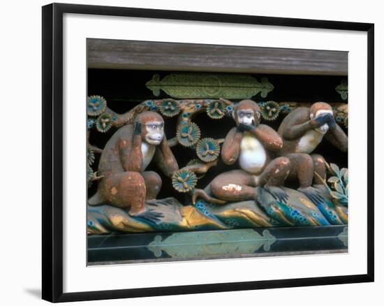 Hear No Evil, Speak No Evil, See No Evil, Toshogu Shrine, Tochigi, Nikko, Japan-Rob Tilley-Framed Photographic Print
