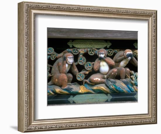 Hear No Evil, Speak No Evil, See No Evil, Toshogu Shrine, Tochigi, Nikko, Japan-Rob Tilley-Framed Photographic Print