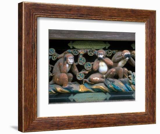 Hear No Evil, Speak No Evil, See No Evil, Toshogu Shrine, Tochigi, Nikko, Japan-Rob Tilley-Framed Photographic Print