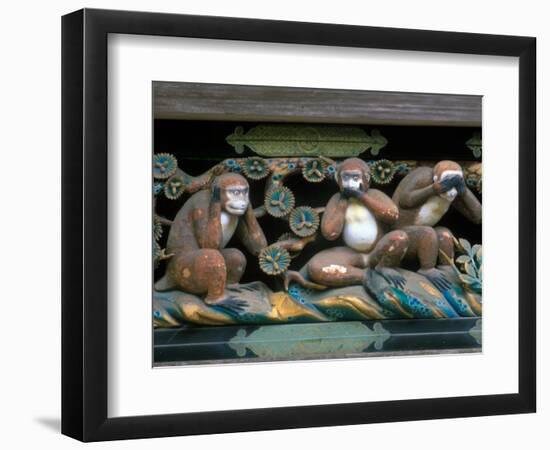 Hear No Evil, Speak No Evil, See No Evil, Toshogu Shrine, Tochigi, Nikko, Japan-Rob Tilley-Framed Photographic Print