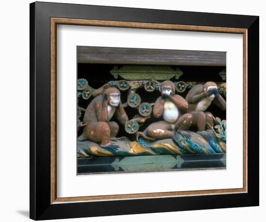 Hear No Evil, Speak No Evil, See No Evil, Toshogu Shrine, Tochigi, Nikko, Japan-Rob Tilley-Framed Photographic Print