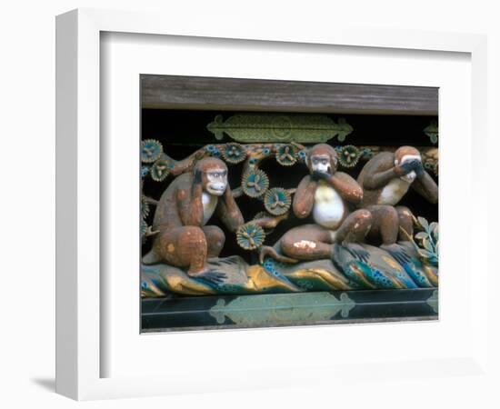 Hear No Evil, Speak No Evil, See No Evil, Toshogu Shrine, Tochigi, Nikko, Japan-Rob Tilley-Framed Photographic Print