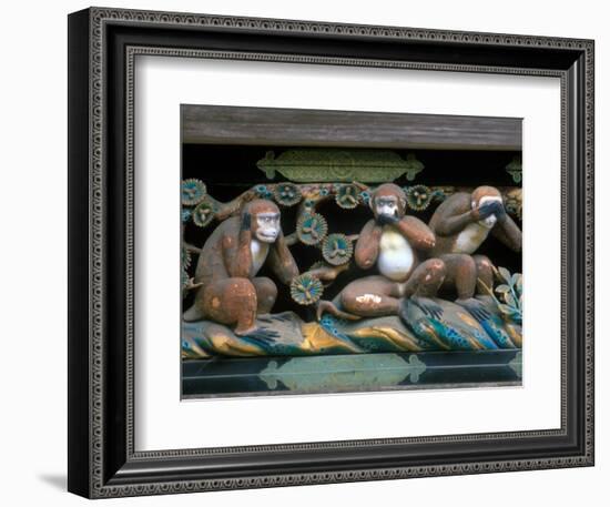 Hear No Evil, Speak No Evil, See No Evil, Toshogu Shrine, Tochigi, Nikko, Japan-Rob Tilley-Framed Photographic Print