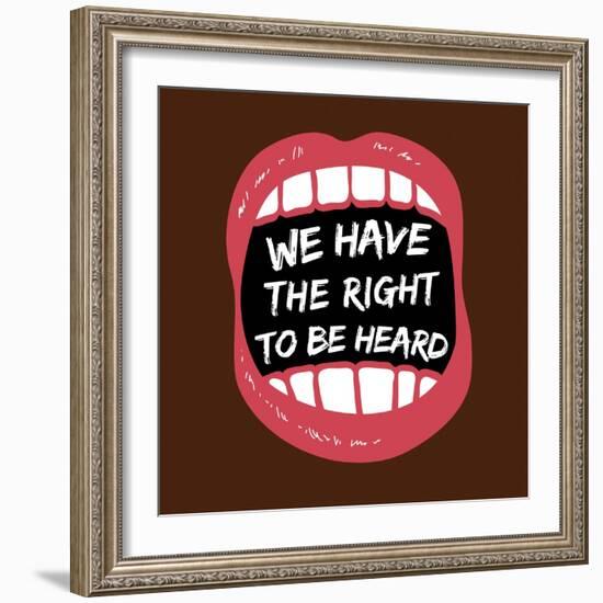 Hear Our Rights BLM-Victoria Brown-Framed Art Print