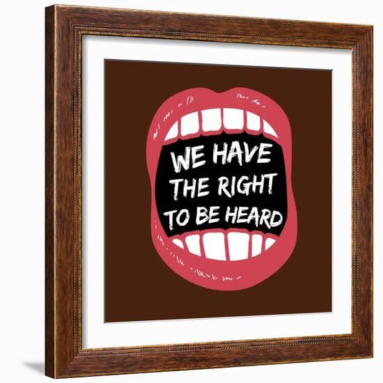 Hear Our Rights BLM-Victoria Brown-Framed Art Print