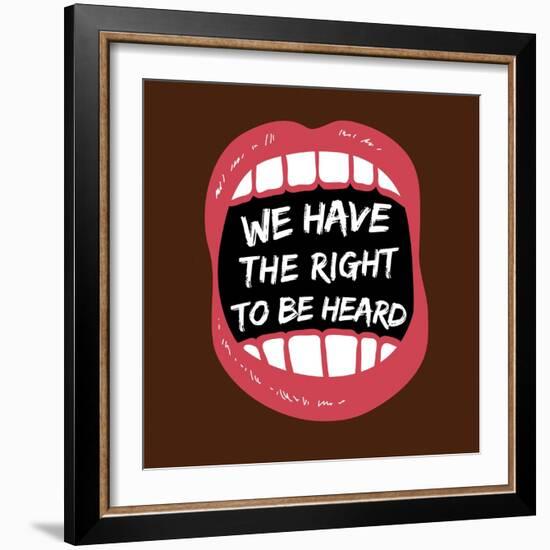 Hear Our Rights BLM-Victoria Brown-Framed Art Print