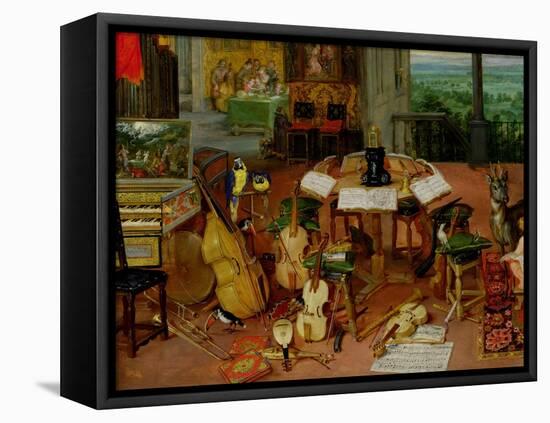 Hearing, 1617-Jan Brueghel the Elder-Framed Premier Image Canvas