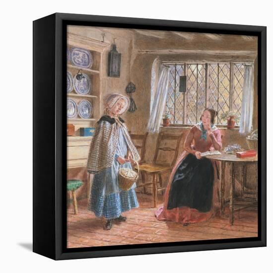 Hearing Lessons (W/C)-William Henry Hunt-Framed Premier Image Canvas