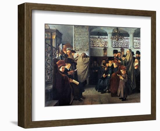 Hearken Israel-Isidor Kaufmann-Framed Art Print