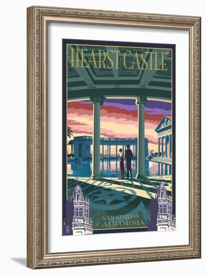 Hearst Castle - Pool - San Simeon, CA-Lantern Press-Framed Art Print