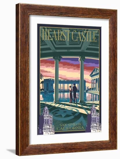 Hearst Castle - Pool - San Simeon, CA-Lantern Press-Framed Art Print