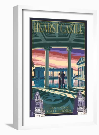 Hearst Castle - Pool - San Simeon, CA-Lantern Press-Framed Art Print