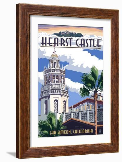 Hearst Castle - Tower - San Simeon, CA-Lantern Press-Framed Art Print