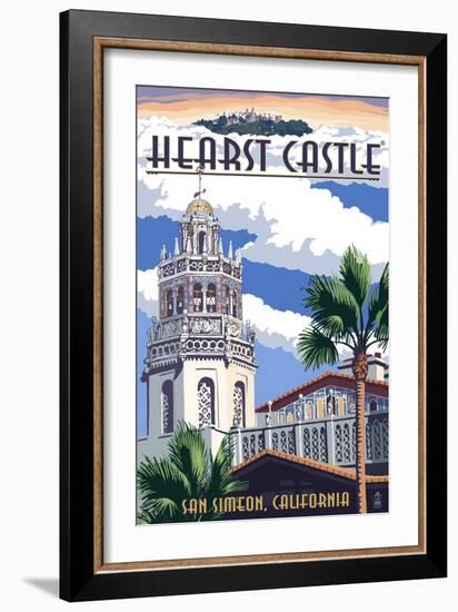 Hearst Castle - Tower - San Simeon, CA-Lantern Press-Framed Art Print