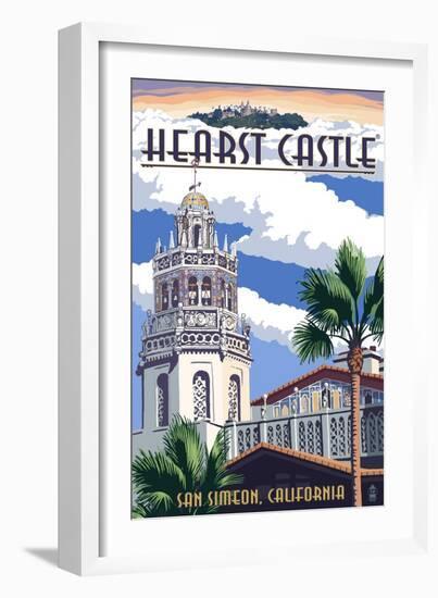 Hearst Castle - Tower - San Simeon, CA-Lantern Press-Framed Art Print