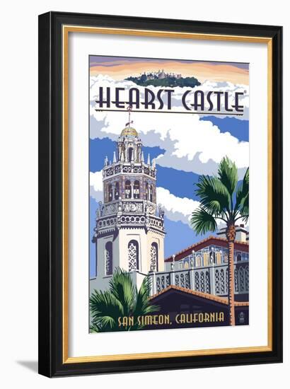 Hearst Castle - Tower - San Simeon, CA-Lantern Press-Framed Art Print