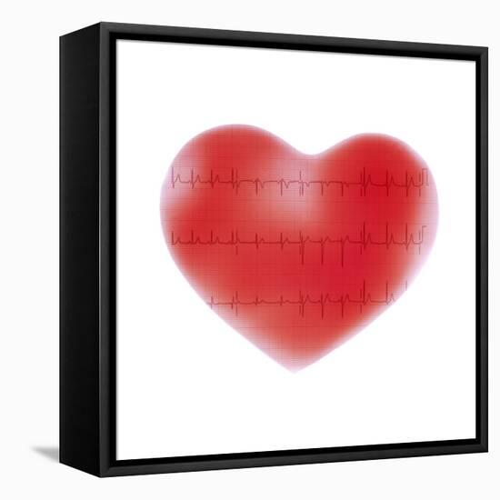 Heart And ECG-Cristina-Framed Premier Image Canvas