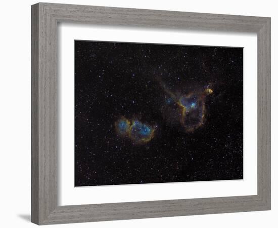 Heart and Soul Nebulae-Stocktrek Images-Framed Photographic Print