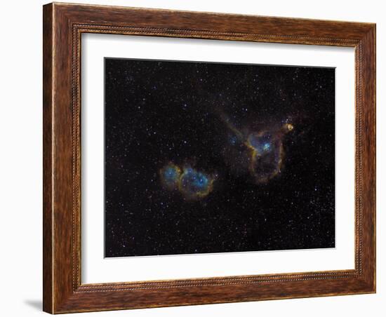 Heart and Soul Nebulae-Stocktrek Images-Framed Photographic Print