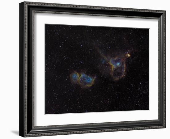 Heart and Soul Nebulae-Stocktrek Images-Framed Photographic Print