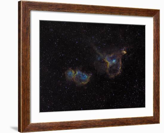 Heart and Soul Nebulae-Stocktrek Images-Framed Photographic Print