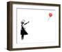 Heart Balloon-Banksy-Framed Art Print