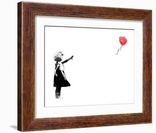 Heart Balloon-Banksy-Framed Art Print