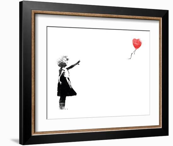 Heart Balloon-Banksy-Framed Art Print