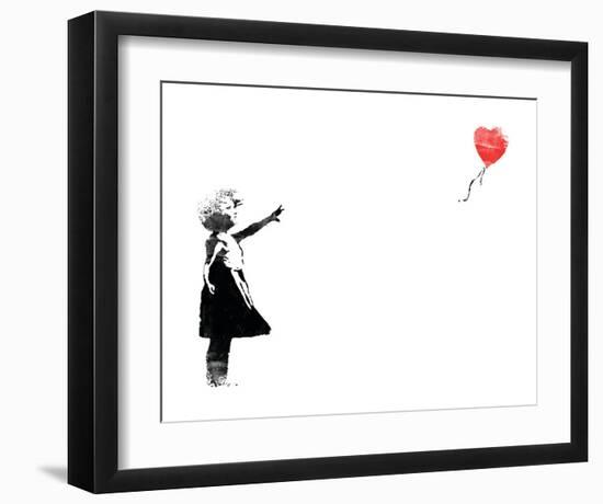 Heart Balloon-Banksy-Framed Art Print