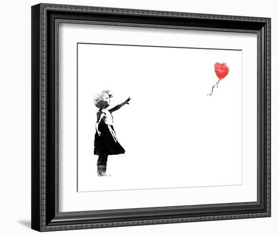 Heart Balloon-Banksy-Framed Art Print