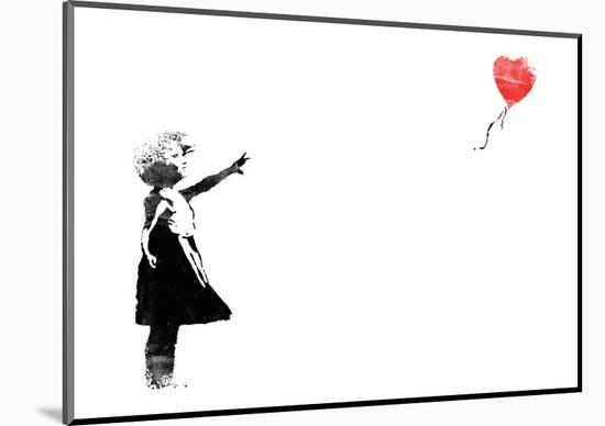 Heart Balloon-Banksy-Mounted Giclee Print