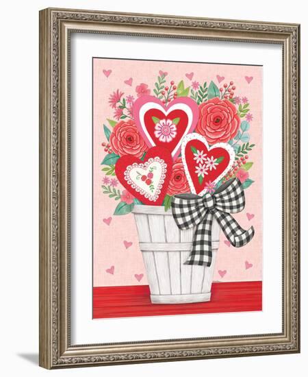 Heart Bouquet-Deb Strain-Framed Art Print