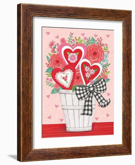 Heart Bouquet-Deb Strain-Framed Art Print