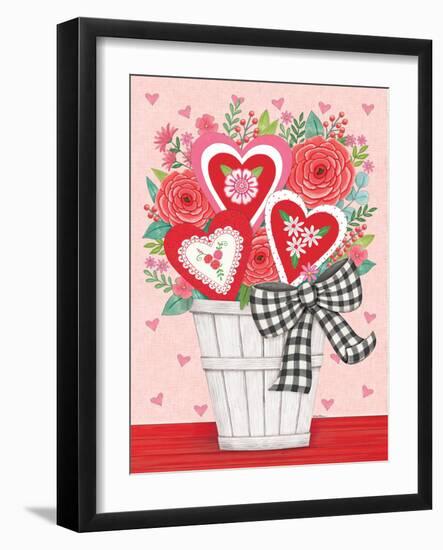 Heart Bouquet-Deb Strain-Framed Art Print