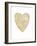 Heart Crosshatched Golden White-Amy Brinkman-Framed Art Print