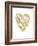 Heart Crosshatched Golden White-Amy Brinkman-Framed Art Print