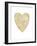 Heart Crosshatched Golden White-Amy Brinkman-Framed Art Print