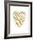 Heart Crosshatched Golden White-Amy Brinkman-Framed Art Print