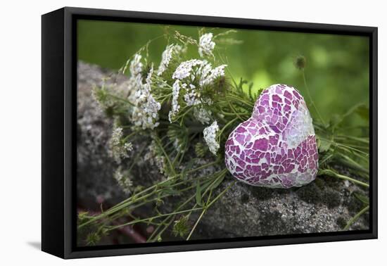 Heart, Flowers, Wild Chervil, Green-Andrea Haase-Framed Premier Image Canvas