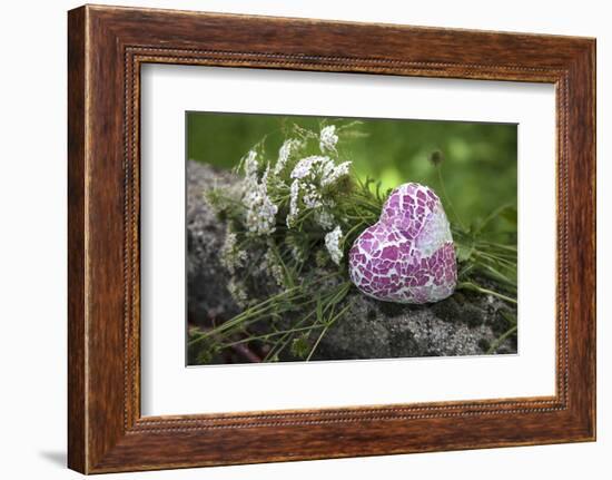 Heart, Flowers, Wild Chervil, Green-Andrea Haase-Framed Photographic Print