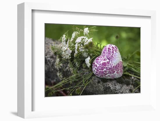 Heart, Flowers, Wild Chervil, Green-Andrea Haase-Framed Photographic Print