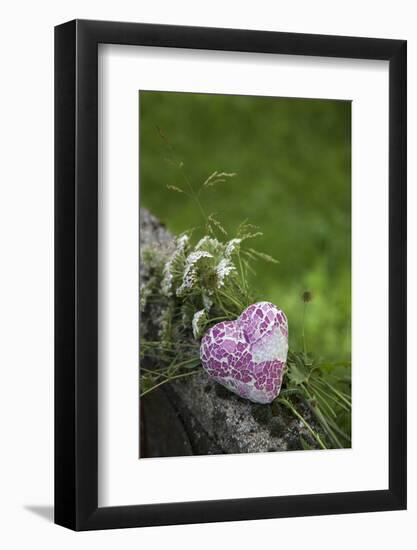 Heart, Flowers, Wild Flowers, Green-Andrea Haase-Framed Photographic Print